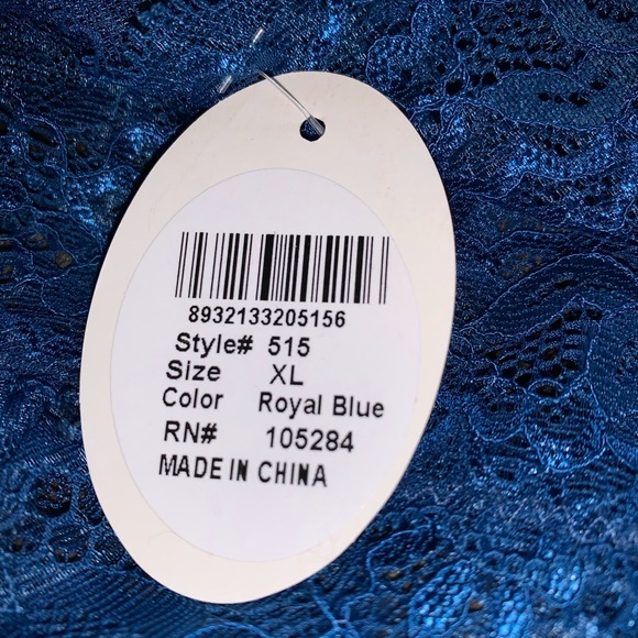 Popsi Lingerie Royal Blue Lace Panties Size XL - Picture 6 of 6